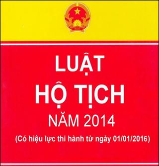 Luật hộ tịch số 60/2014/QH13 ngày 20/11/2014