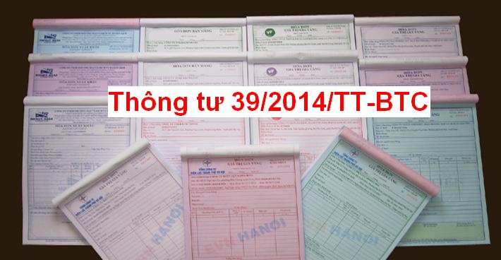 Thông tư số 39/2014/TT-BTC quy định về Hóa đơn